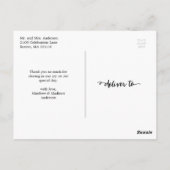 Superposition par lettres | Carte postale mariage  (Dos)