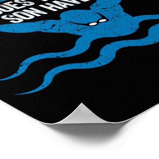 Superpower Funny Ma Pap Zwemteam Parent Mijn vader Poster (Hoek)