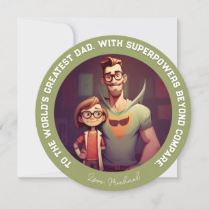 Superpower Superpower Superdad   Carte de vacances