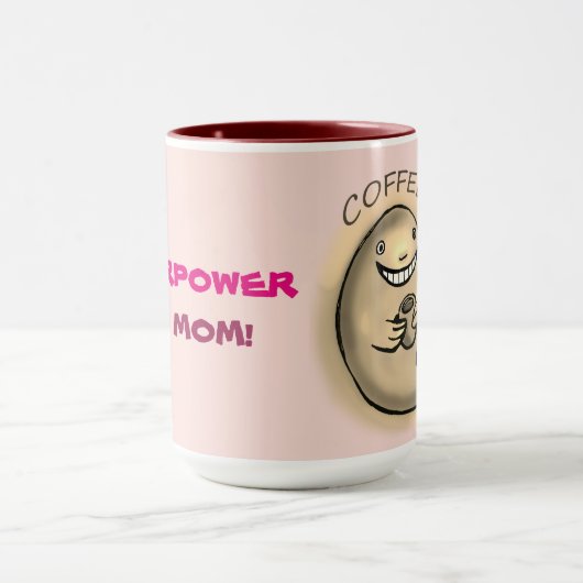 Superpuissance pour maman baleine Mug (Centre)