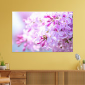 Superroze Lila bloemen Canvas Afdruk (Insitu (Woonkamer))