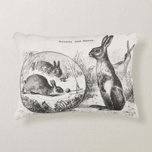 Superschattige  konijnenbunny omkeerbare kussen! decoratief kussen (Voorkant)