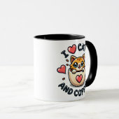Superschattige oranje tabby katten en koffie mok (Voorkant rechts)