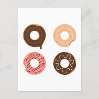 Superschattige set donuts briefkaart