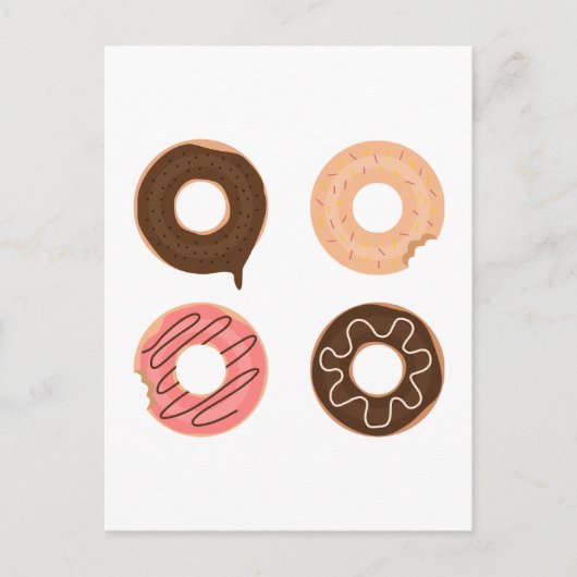 Superschattige set donuts briefkaart (Voorkant)