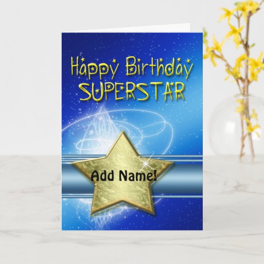 Superser carte d'anniversaire (Fleur jaune)