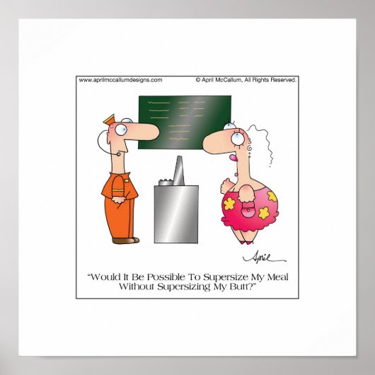 SUPERSIZE ME Poster door April McCallum (Voorkant)