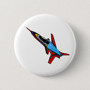 Supersonic Airforce Jet-Fighter Design for Pilots Ronde Button 5,7 Cm