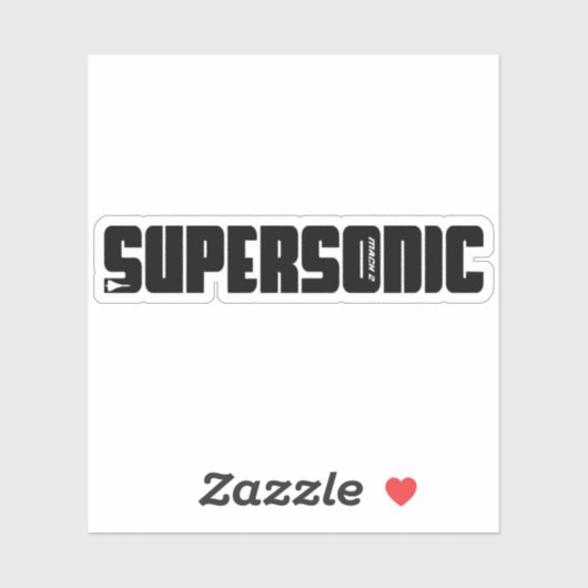 Supersonic Jet Vliegtuig Sticker (Vel)