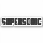 Supersonic Jet Vliegtuig Sticker (Voorkant)