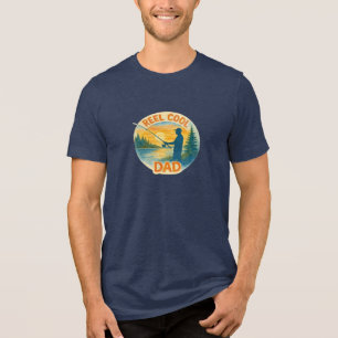 Superspul papa visser hengel en spoel grappig viss Tri-Blend shirt