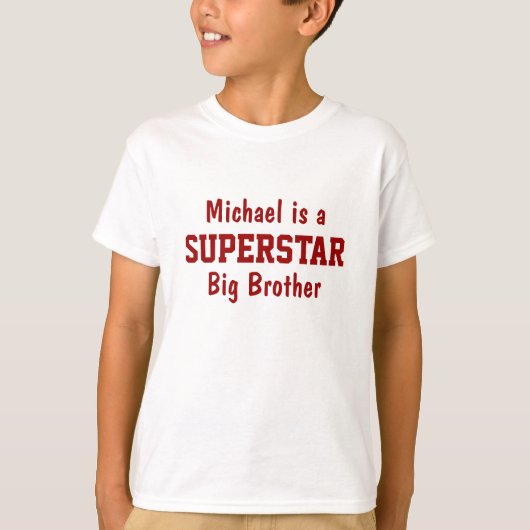 Superstar Big Brother gepersonaliseerd T-shirt (Voorkant)