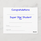 Superstar Briefkaart (Achterkant)