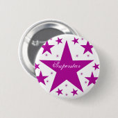 Superstar-Button, Paars Ronde Button 5,7 Cm (Voorkant /achterkant)