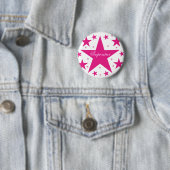 Superstar-Button, roze Ronde Button 5,7 Cm (In situ)
