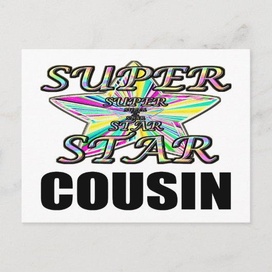 Superstar Cousin Briefkaart (Voorkant)