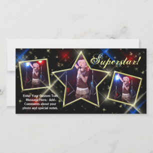 SuperStar Custom Carte photo, Model Pageant Kids..