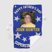 "Superstar Dad" Vaderdag golfhanddoek (Insitu)