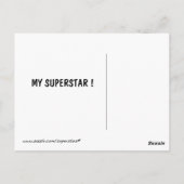 superstar humorous postcard. briefkaart (Achterkant)
