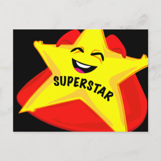 superstar humorous postcard. briefkaart