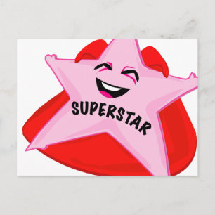 superstar humorous postcard. briefkaart