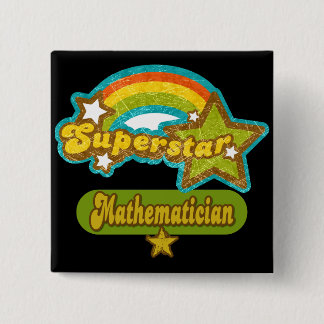 Superstar Mathematicus Vierkante Button 5,1 Cm