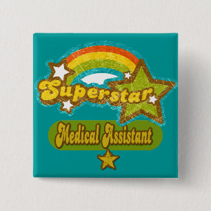 Superstar Medical Assistant Vierkante Button 5,1 Cm
