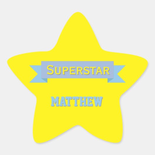 Superstar met aangepaste naam ster sticker (Voorkant)
