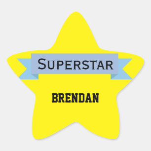Superstar met naam ster sticker