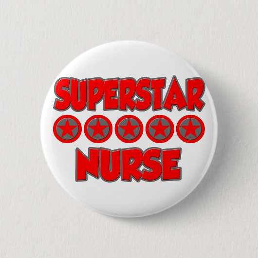 Superstar Nurse Ronde Button 5,7 Cm (Voorkant)