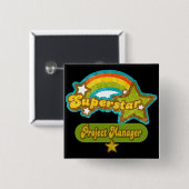Superstar Project Manager Vierkante Button 5,1 Cm (Voorkant /achterkant)
