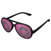Superstar Rockstar roze roze Star Black Aviator Zonnebril (Gekanteld)