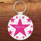 Superstar-Sleutelhanger, roze Sleutelhanger (Voorkant)