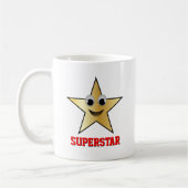 Superstar-teken Gold Color Star glimlachen Koffiemok (Links)