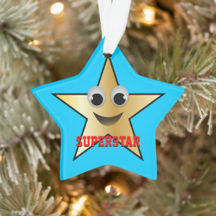 Superstar-teken Gold gekleurd Ornament