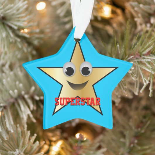 Superstar-teken Gold gekleurd Ornament (Boom)