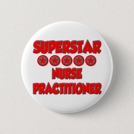 Superstar-verpleegkundige Ronde Button 5,7 Cm (Voorkant)