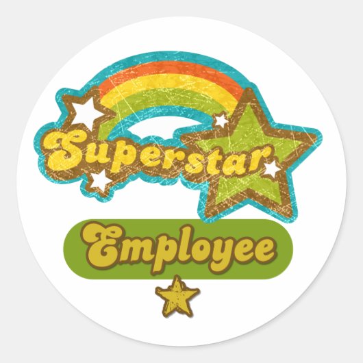 Superstar-werknemer Ronde Sticker (Voorkant)