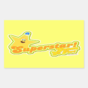 Superstar zal zo ver gaan rechthoekige sticker