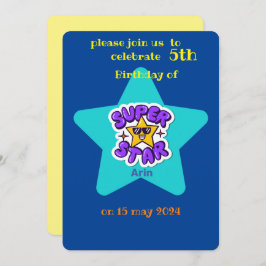 Superster Kids Verjaardag Kaart