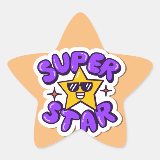 superster ster sticker (Voorkant)
