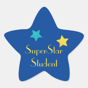 Superster-student met sterren ster sticker