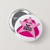 superster tandst grappige pin ronde button 5,7 cm (Voorkant /achterkant)