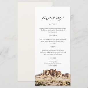SUPERSTIESMOUNTAIN Waterverf Wedding Menu Card