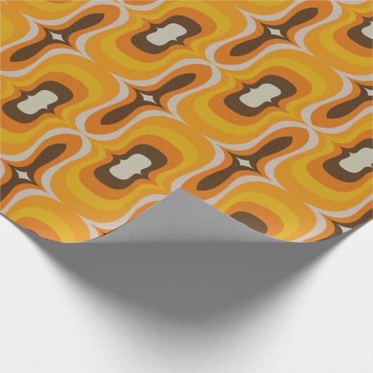 Superstijlvolle en moderne retro 60s 70s cadeautwr cadeaupapier (Hoek)