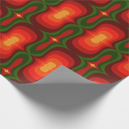 Superstijlvolle en moderne retro 60s 70s cadeautwr cadeaupapier (Hoek)