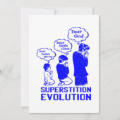 superstitie evolutie grappig kaart (Voorkant)