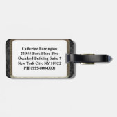 Superstitieuze zwarte kat bagagelabel (Achterkant horizontaal)