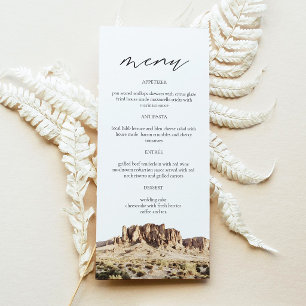 SUPERSTITION MOUNTAIN Aquarel Trouw Menu Kaart