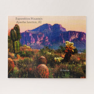 Superstition Mountain Arizona Desert Scenery Cacti Legpuzzel